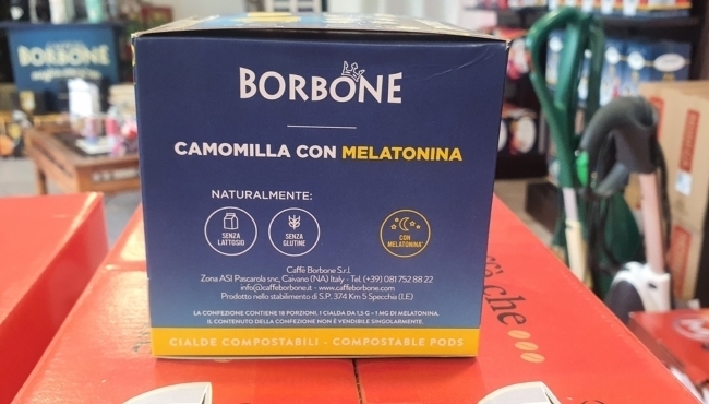 Relax in Tazza | 18 Tisane Borbone in cialda alla Camomilla con Melatonina